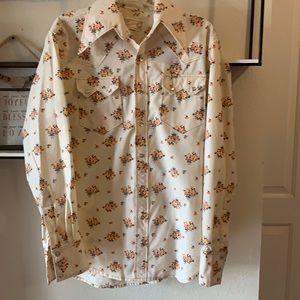 Pearl Snap Western Shirt Large
